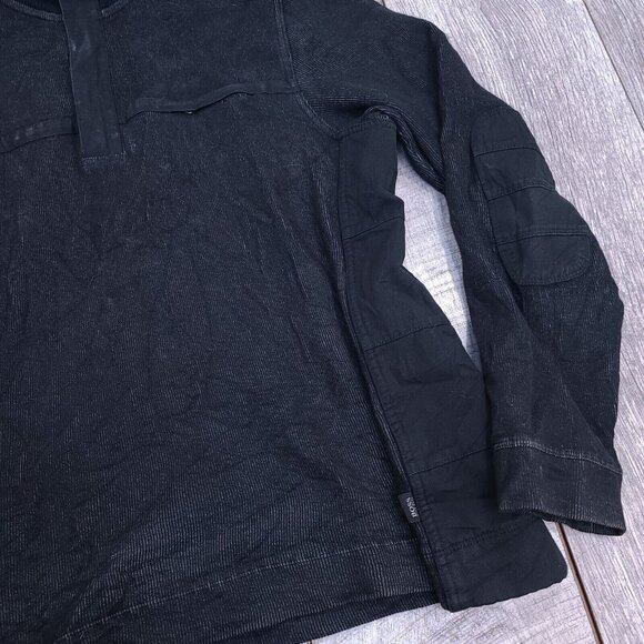 Hugo Boss Mens Sondrio 1/4 Zip Sweater Size Medium Black Pullover Long Sleeve - Picture 3 of 8